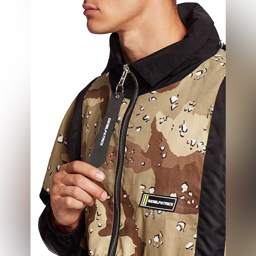 DANIEL PATRICK Camo Colorblock Track Jacket